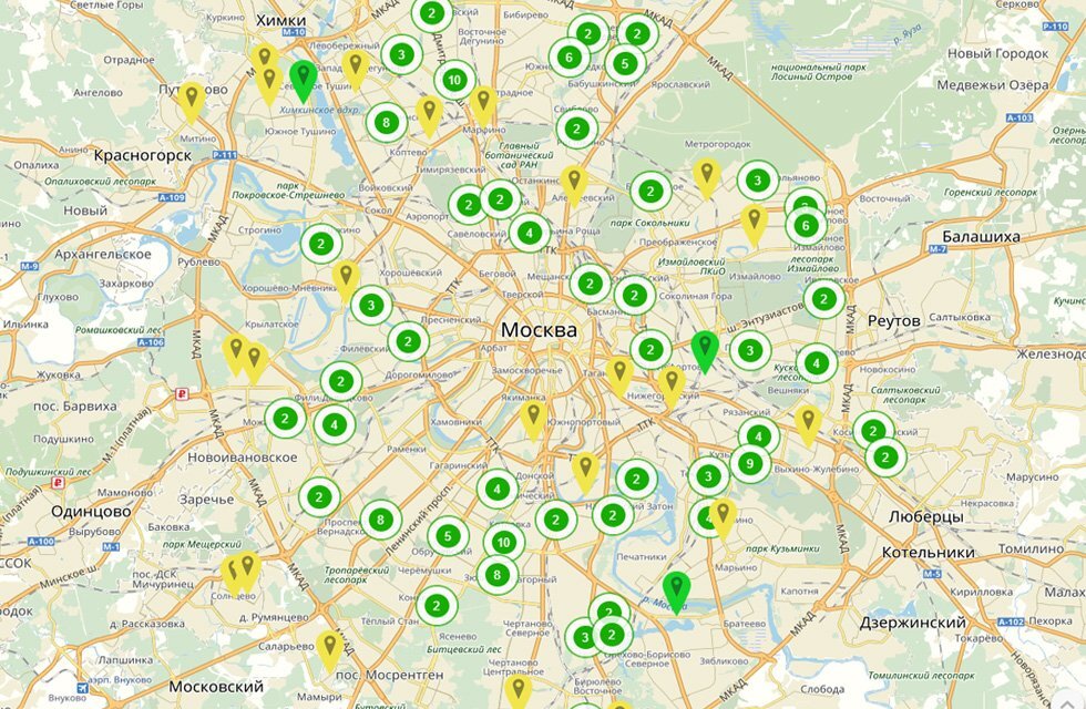 Интерактивная карта строек москвы