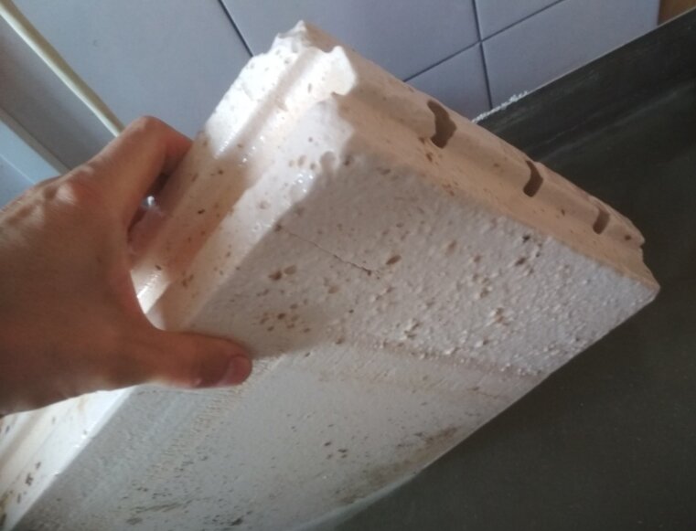 Гипсовая ПГП после длительного нахождения в воде