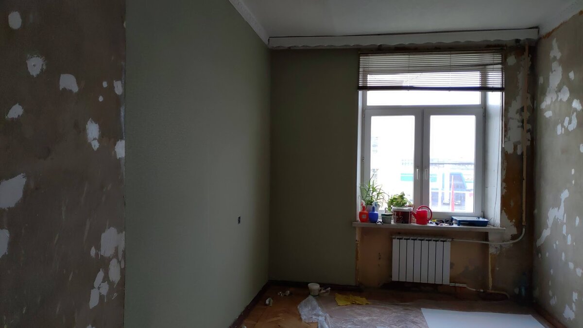 В процессе. Видно подлатанные стены