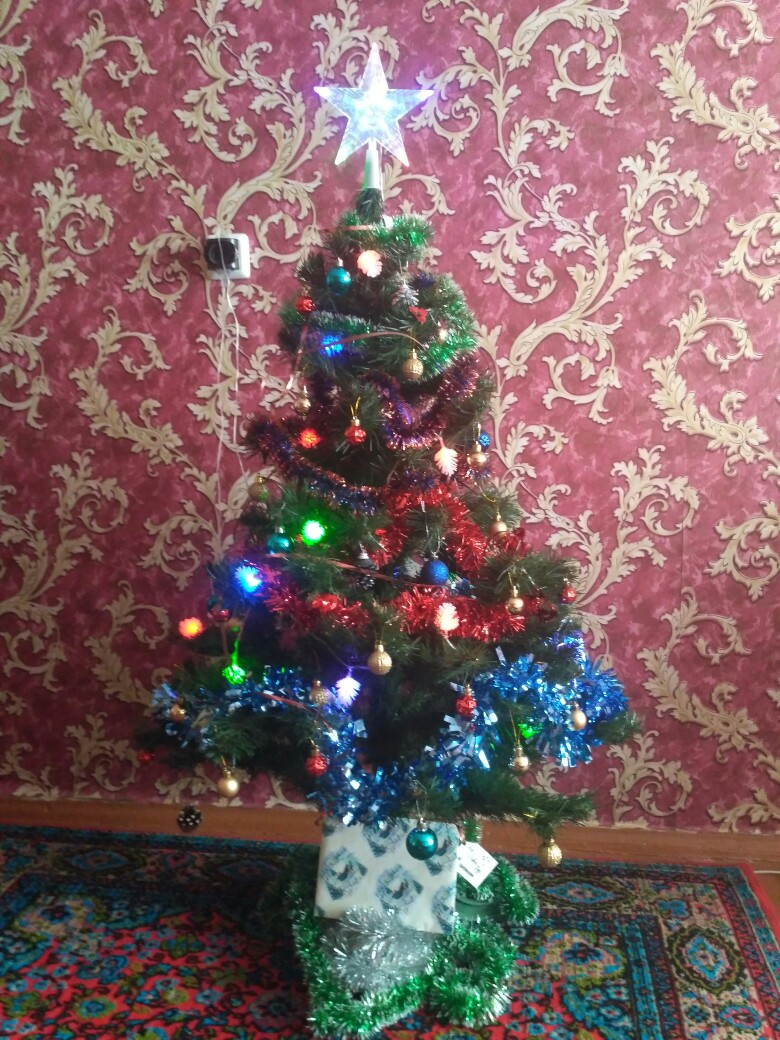 А эта милая елочка, поднимала немного настроения, на фоне общего уныния.