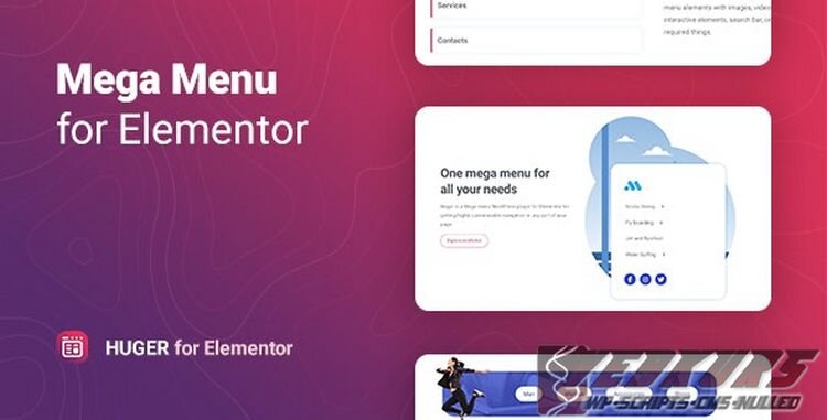 Huger ~ Мега меню для Elementor