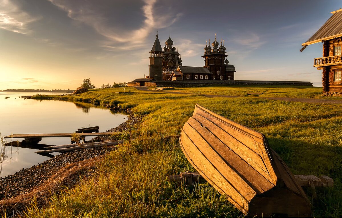 Архитектура и пейзаж, город Кижи.