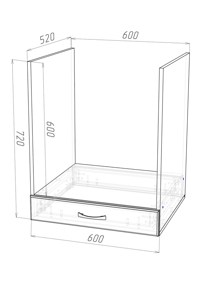 Шкаф под духовой шкаф схема сборки