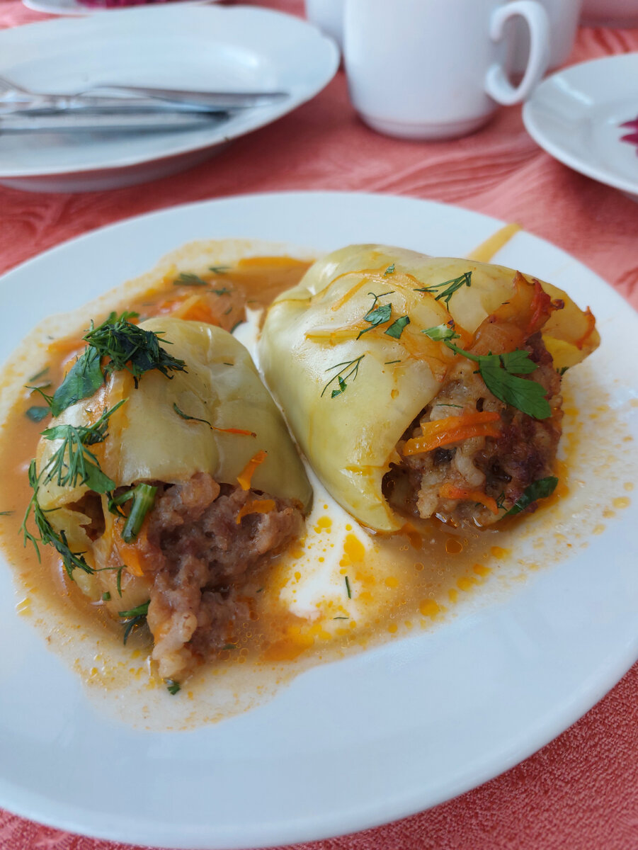 Перец, фаршированный мясом. Фото автора