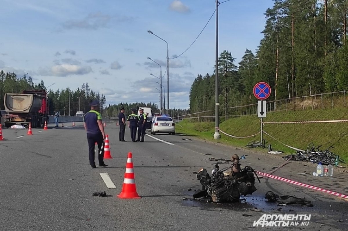    Корреспондент «АиФ» передаёт с места смертельного ДТП под Петербургом