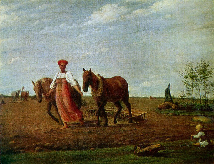 Алексей Венецианов. «На пашне»