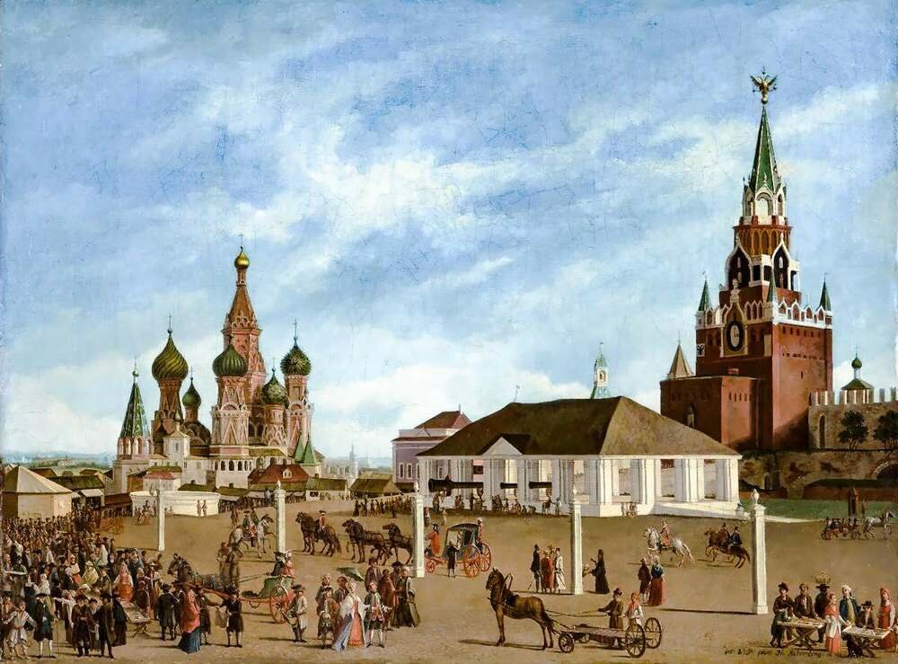 Фридрих Гильфердинг. Вид Красной площади. 1783 г.