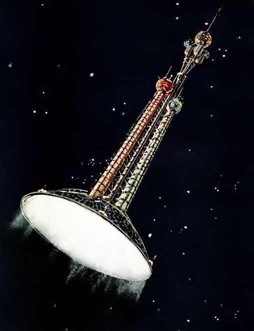 «Фотонная ракета». Художник Н. Кольчицкий. 1957 год