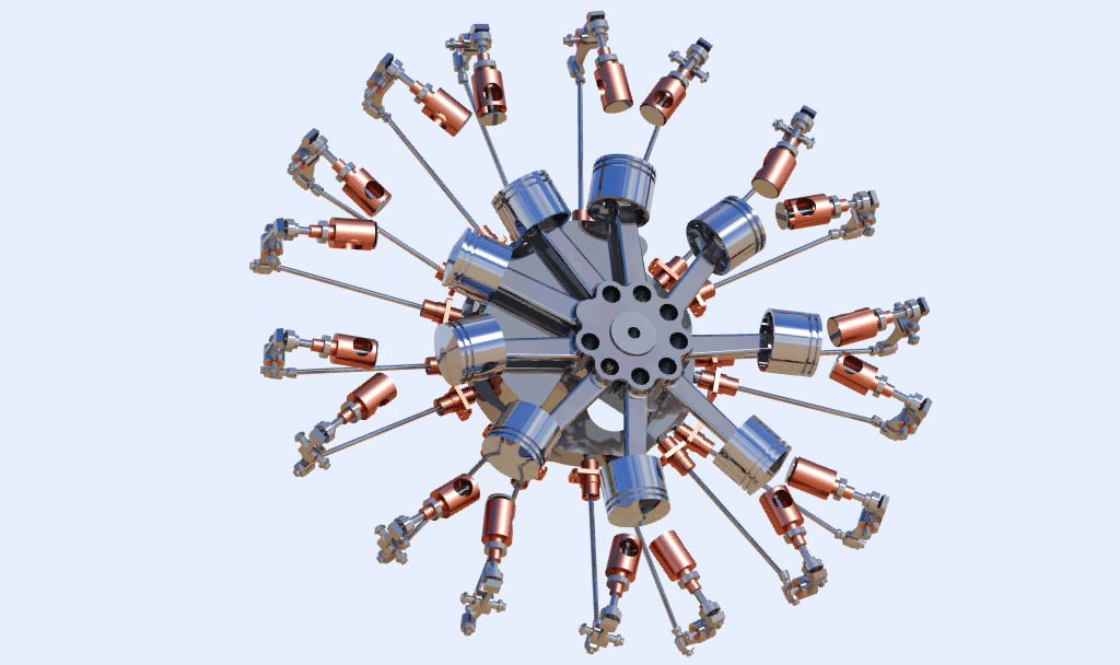 Работа двигателя М-25. Анимация взята с сайта http://24techno-guide.ru.