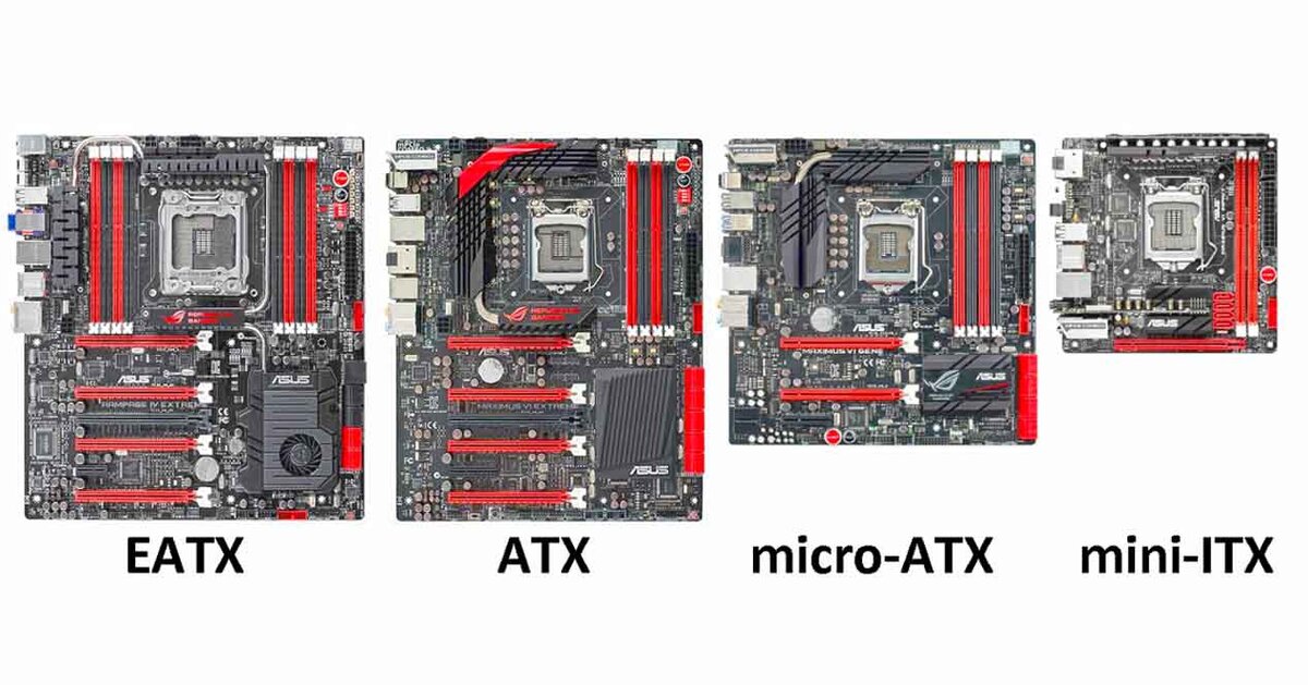 Как можно понять из картинки. EATX самый большой из них, и дальше на убывание.