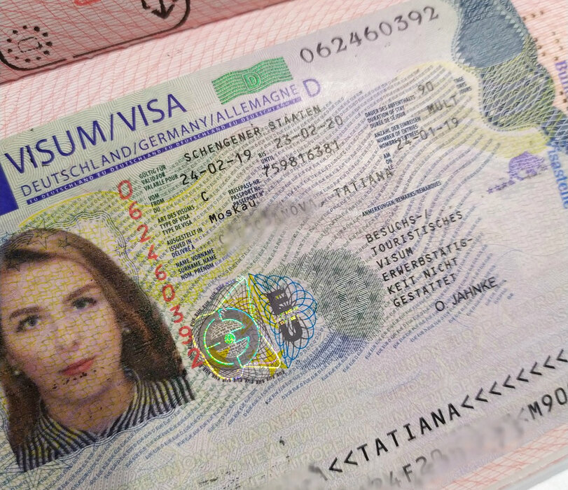 Карта visa в германии