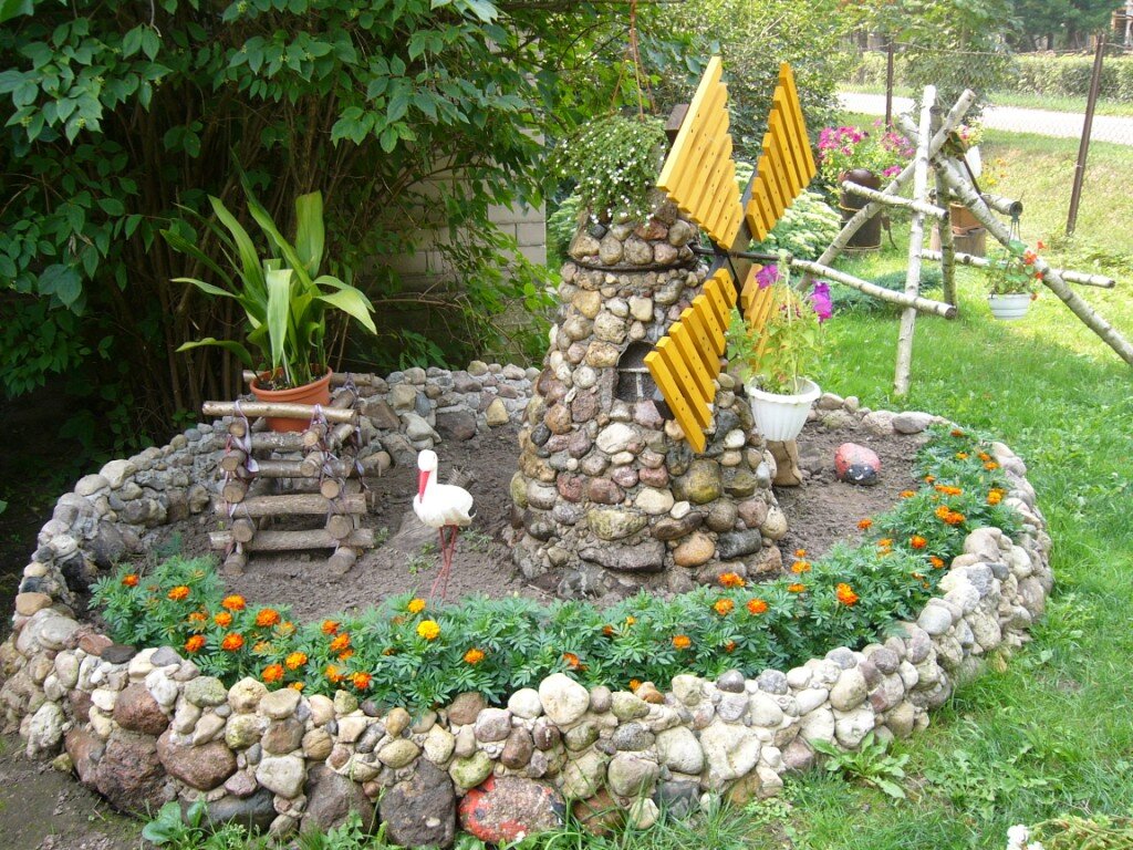 Декоративная мельница для сада своими руками: чертежи, фото, видео