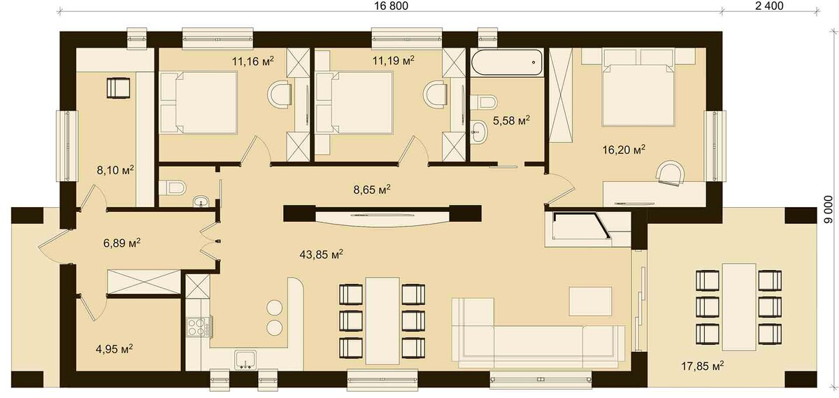 Бесплатные проекты домов и коттеджей: 74 фото с планировками | homify