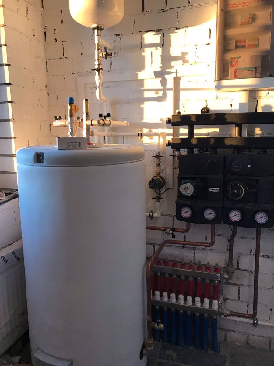 монтаж бойлера косвенного нагрева