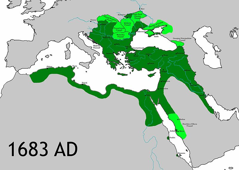 Карта Османской империи на 1683 год