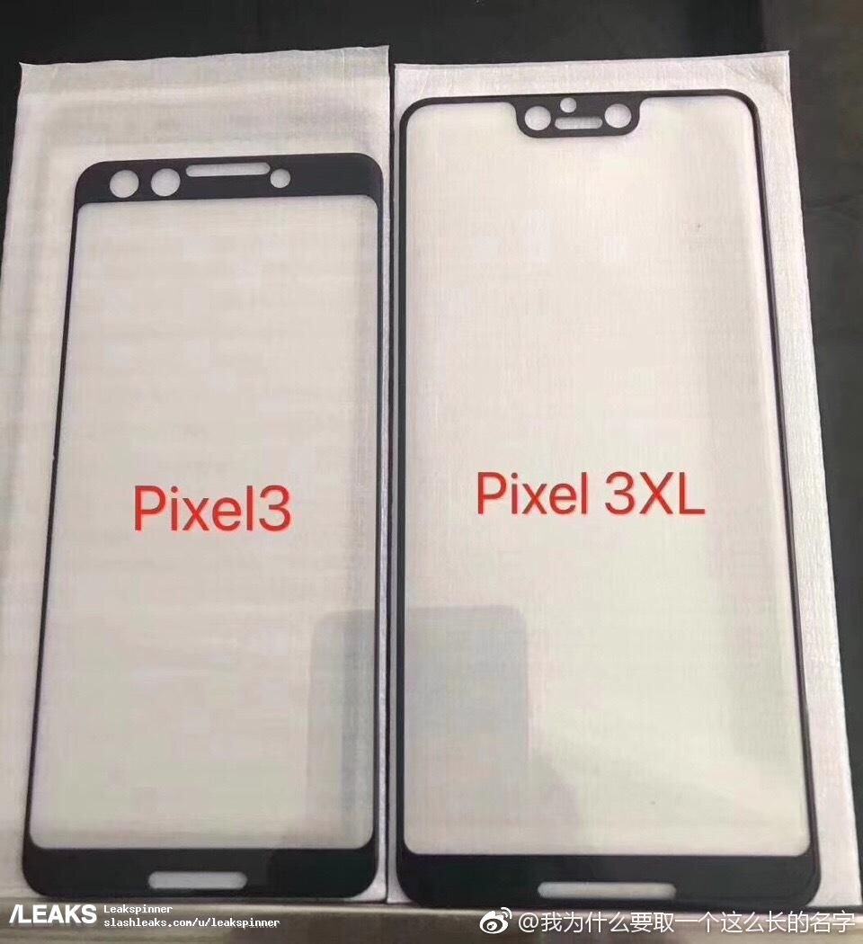 фото Slashleaks.Предполагаемые экраны Pixel 3 и 3 xl. 