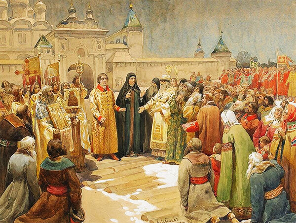 К. Лебедев. Избрание Михаила Романова в 1613 году