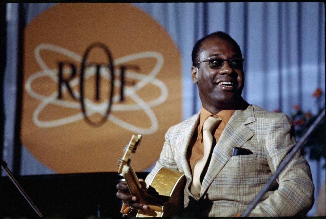 Grant Greet (Antibes Jazz Festival, 1970; photo © Jean-Pierre Leloir)