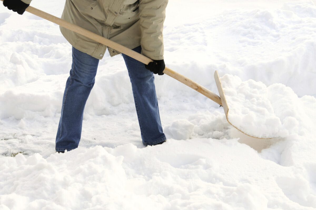 Уборку снега на участке придётся делать самому или нанимать помощника