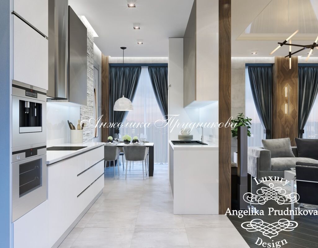 На фото: Современные идеи в дизайне кухни в стиле арт-деко на вилле в Испании