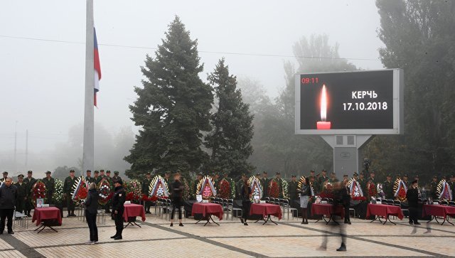 Церемония прощания с погибшими.