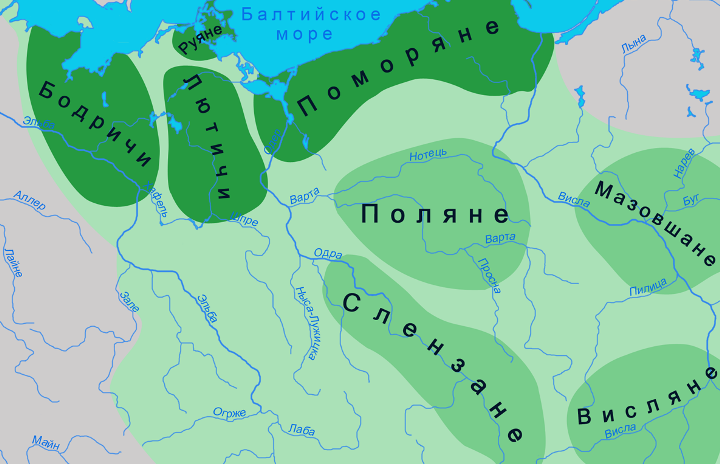 Расселение балтийских славян. Источник: Википедия