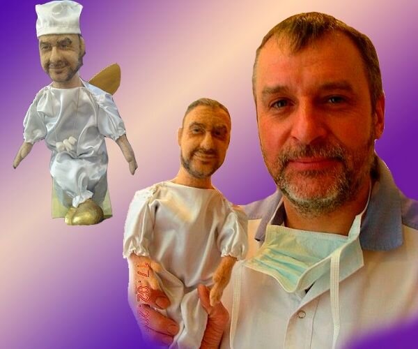 Доктор-стоматолог. Куклу заказывала жена