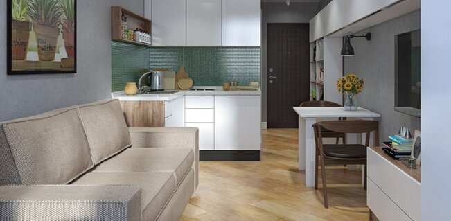 Получается, что на продажу самые компактные студии выставляются по цене 997,5 тыс. рублей. Но это только теоретически.