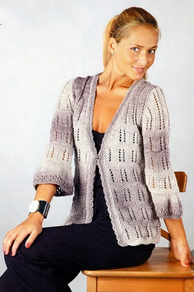 Жакет 1 фото из личного архива журналов по вязанию