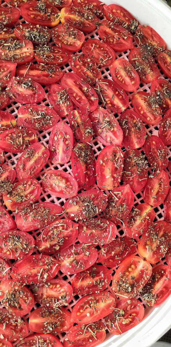 Помидоры готовы вялиться.