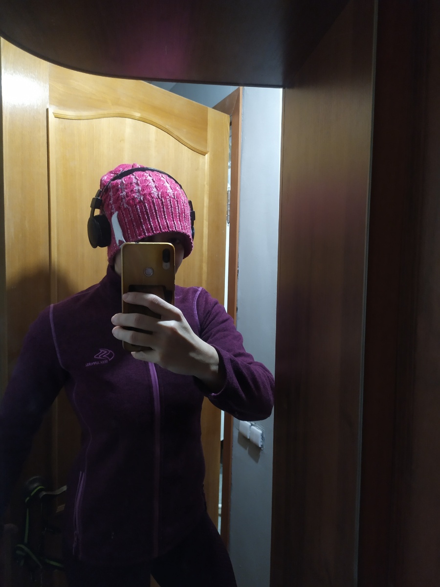 Автор запечатлел свою тушку перед выходом в минус 10