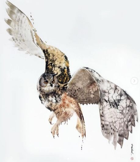 Фото акварели Ришара Нго из его аккаунта в Инстаграме: @richardngoart 