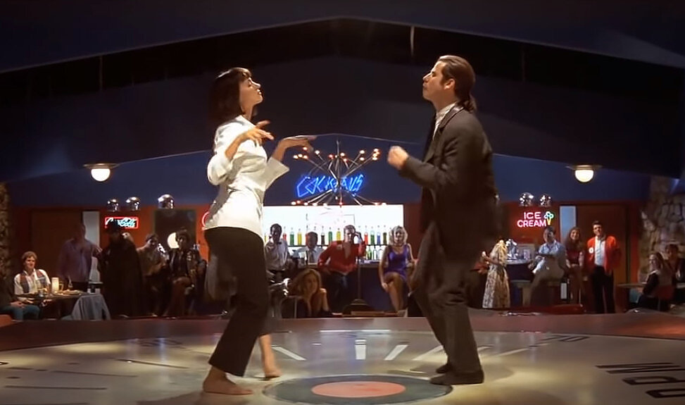 Ума Турман (Миа Уоллес) и Джон Траволта (Винсент Вега)