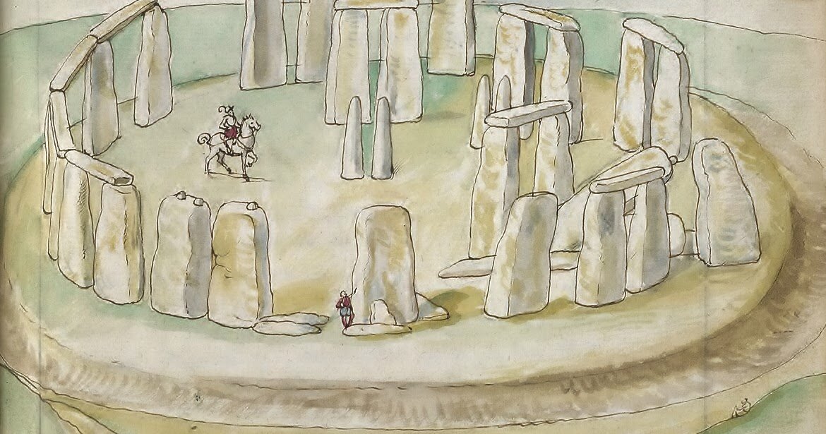 Первая картина Стоунхенджа, написанная акварелью. Лукас де Хир. Между 1573 и 1575 годами