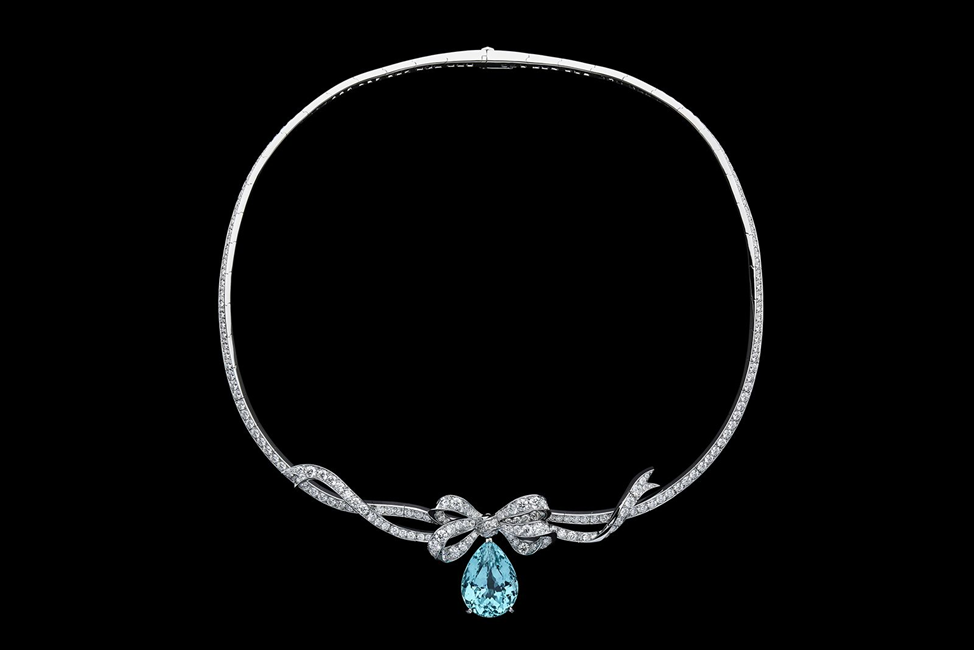 Колье Dior Print High Jewellery collection с грушевидным турмалином Параиба