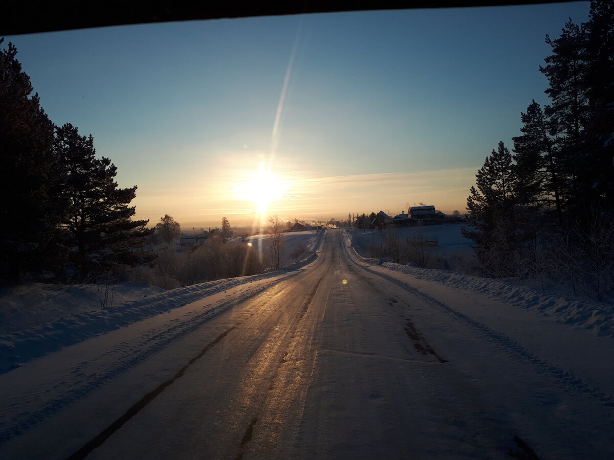 Так выглядит зимнее утро. 