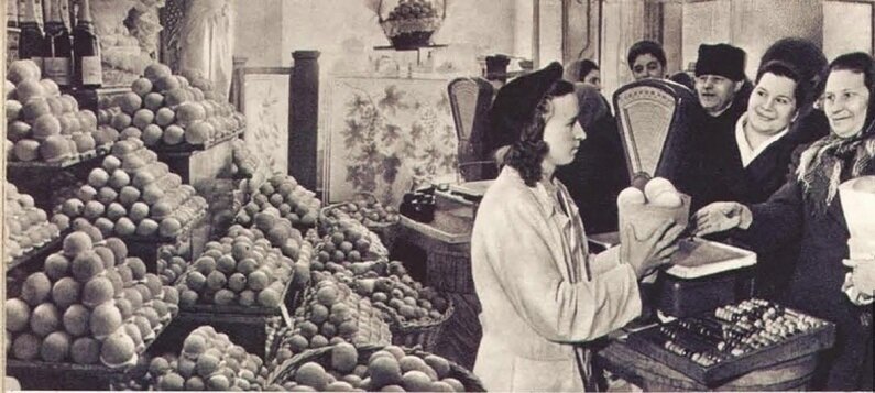 Продажа мандаринов в СССР.