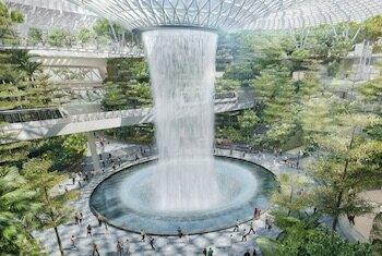 Водопад в терминале Jewel Changi  (Источник:  www.changiairport.com)