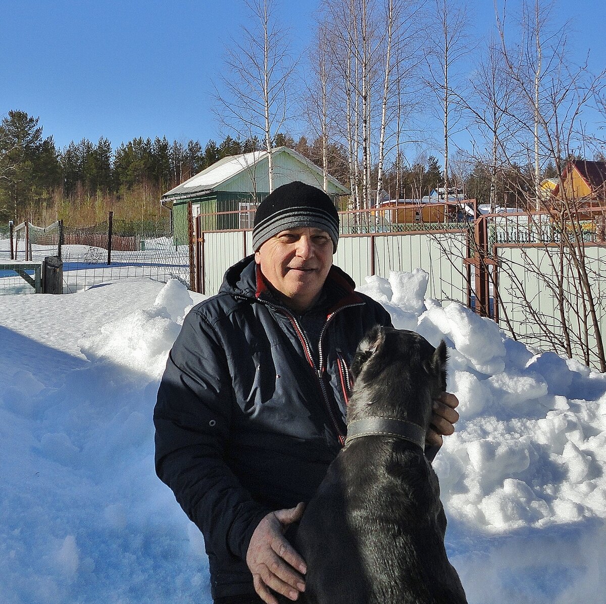 С Энджой на даче.Фото автора