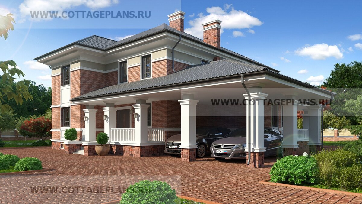 Фасады дома. Источник фото: https://www.cottageplans.ru