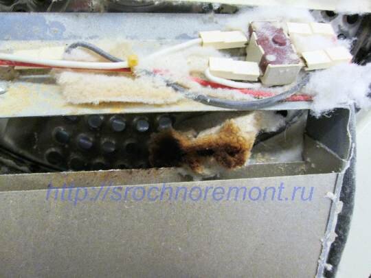 Фен сушильной машины забился ворсом