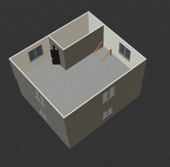 Второй этаж. Комната и гардероб