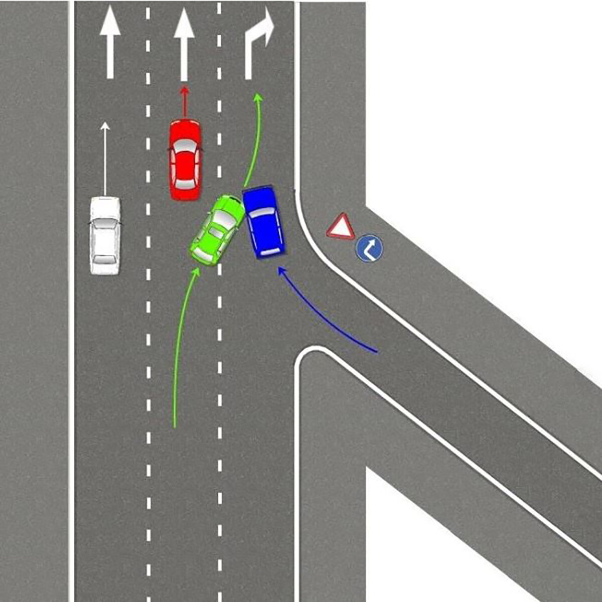 Найди виновника ДТП на рисунке