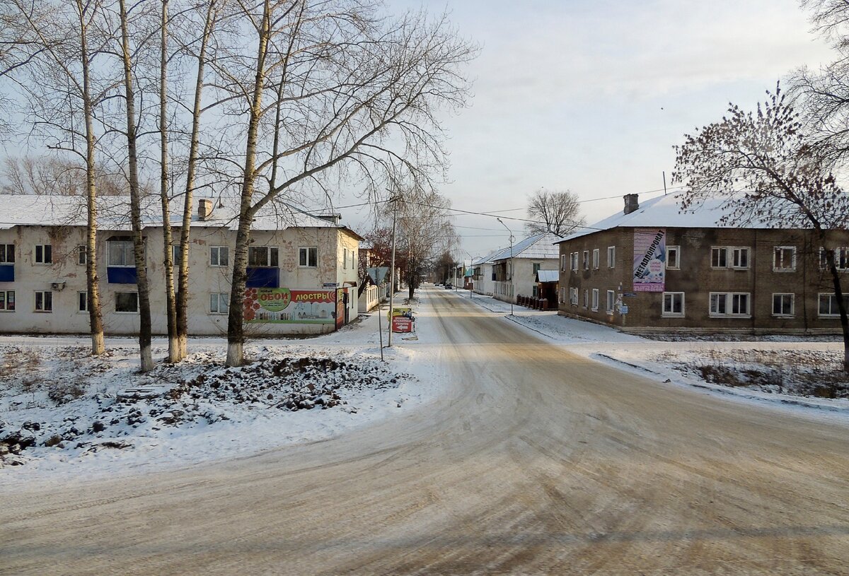 Поселок Краснохолмский. Вид из окна автобуса