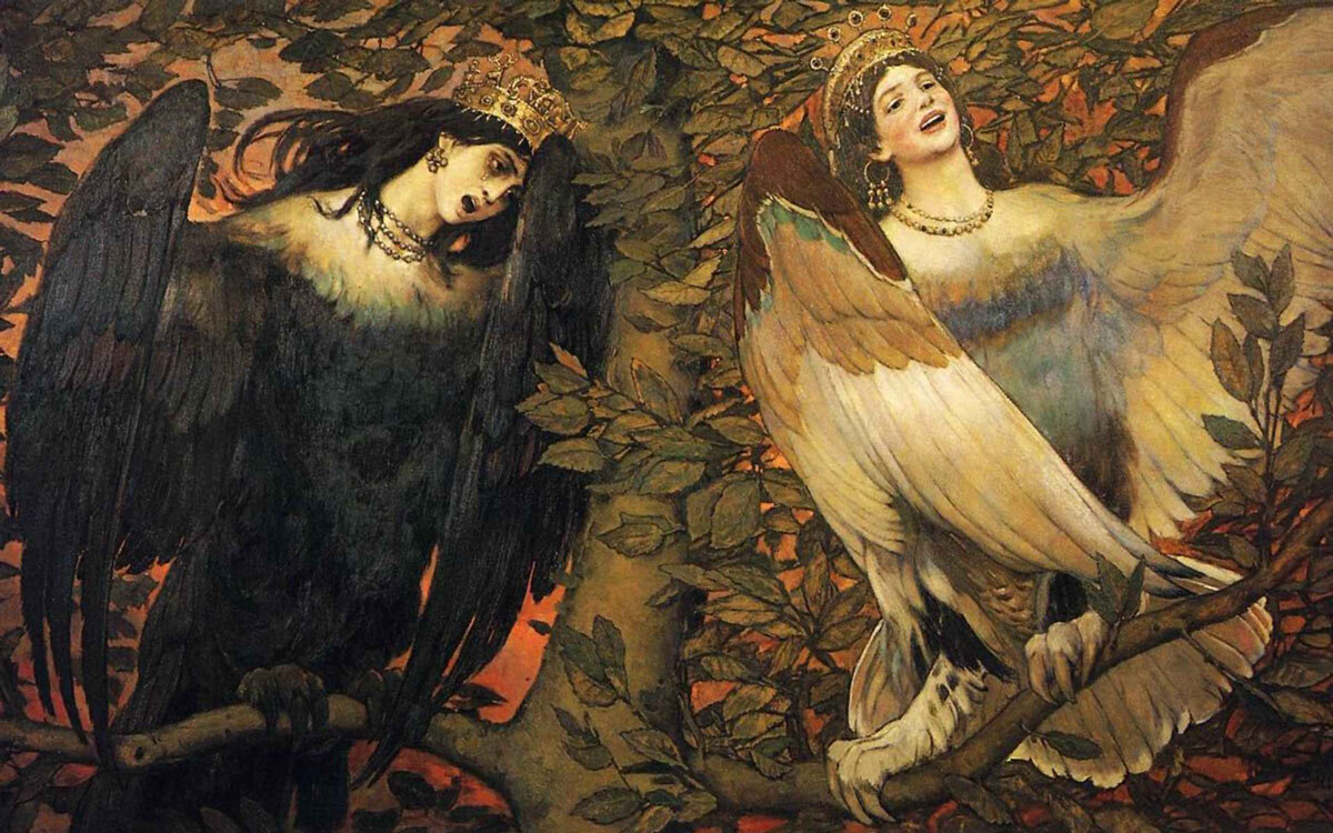 "Сирин и Алконост " Виктор Михайлович Васнецов. 1896. Холст, масло.