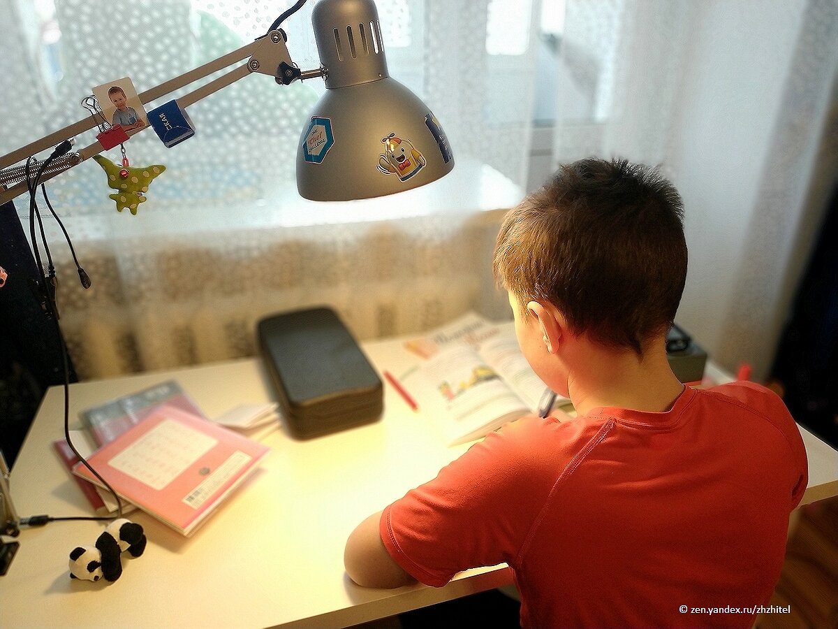 Рабочее место ученика на дистанционке