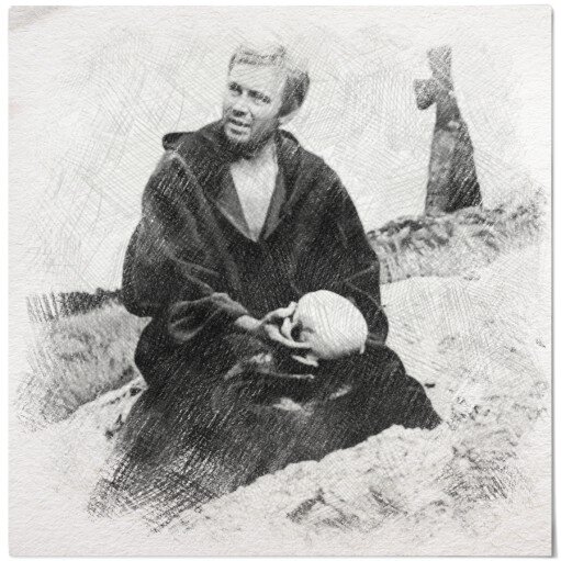 Иллюстрация автора. Кадр из Х\Ф  "Гамлет", режиссёр  Г. Козинцев, 1964 г.