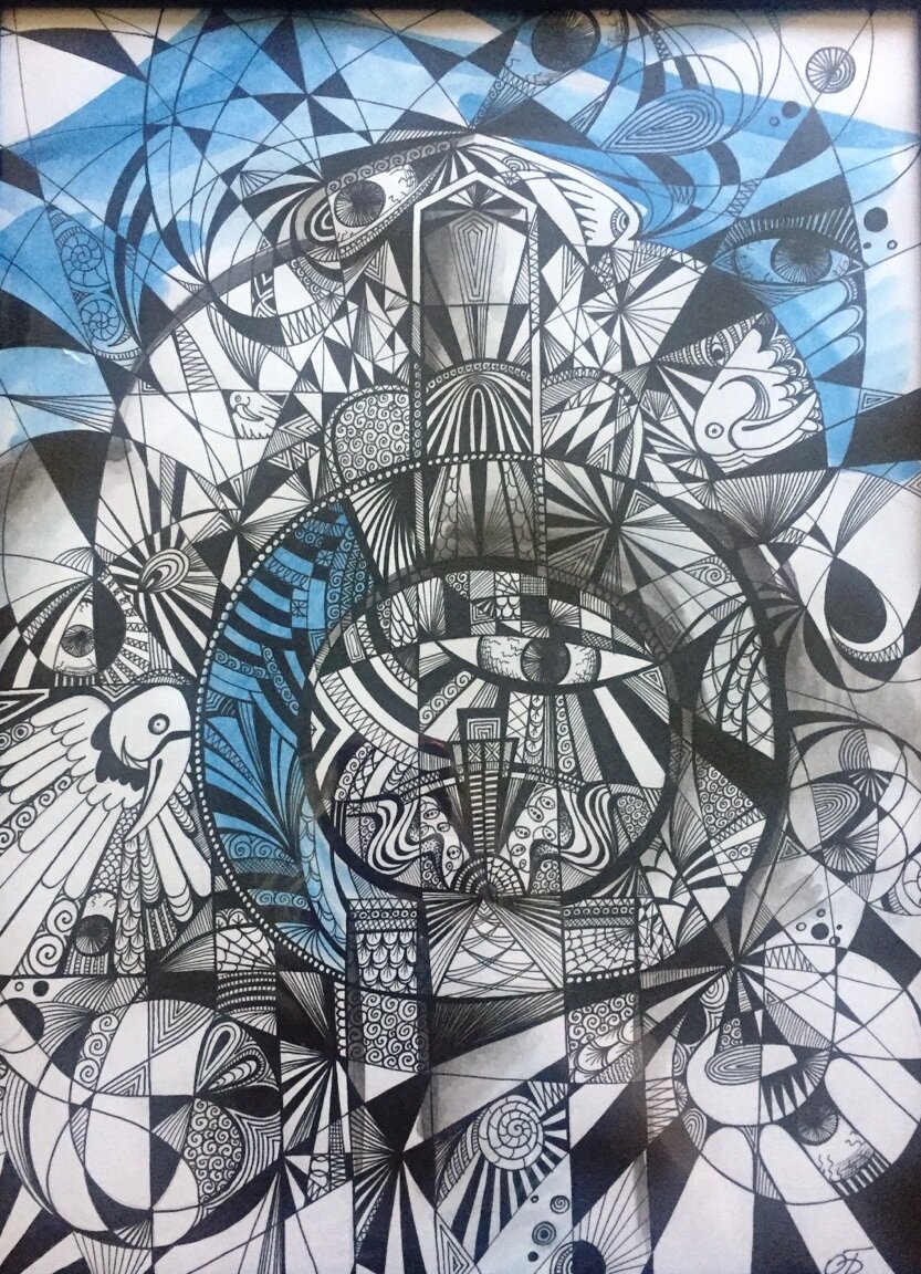 "Око". Авторская графика, 2016 год.