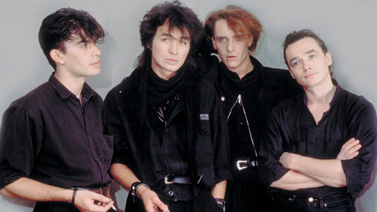 Группа КИНО: Юрий Каспарян, Виктор Цой, Георгий Гурьянов, Игорь Тихомиров