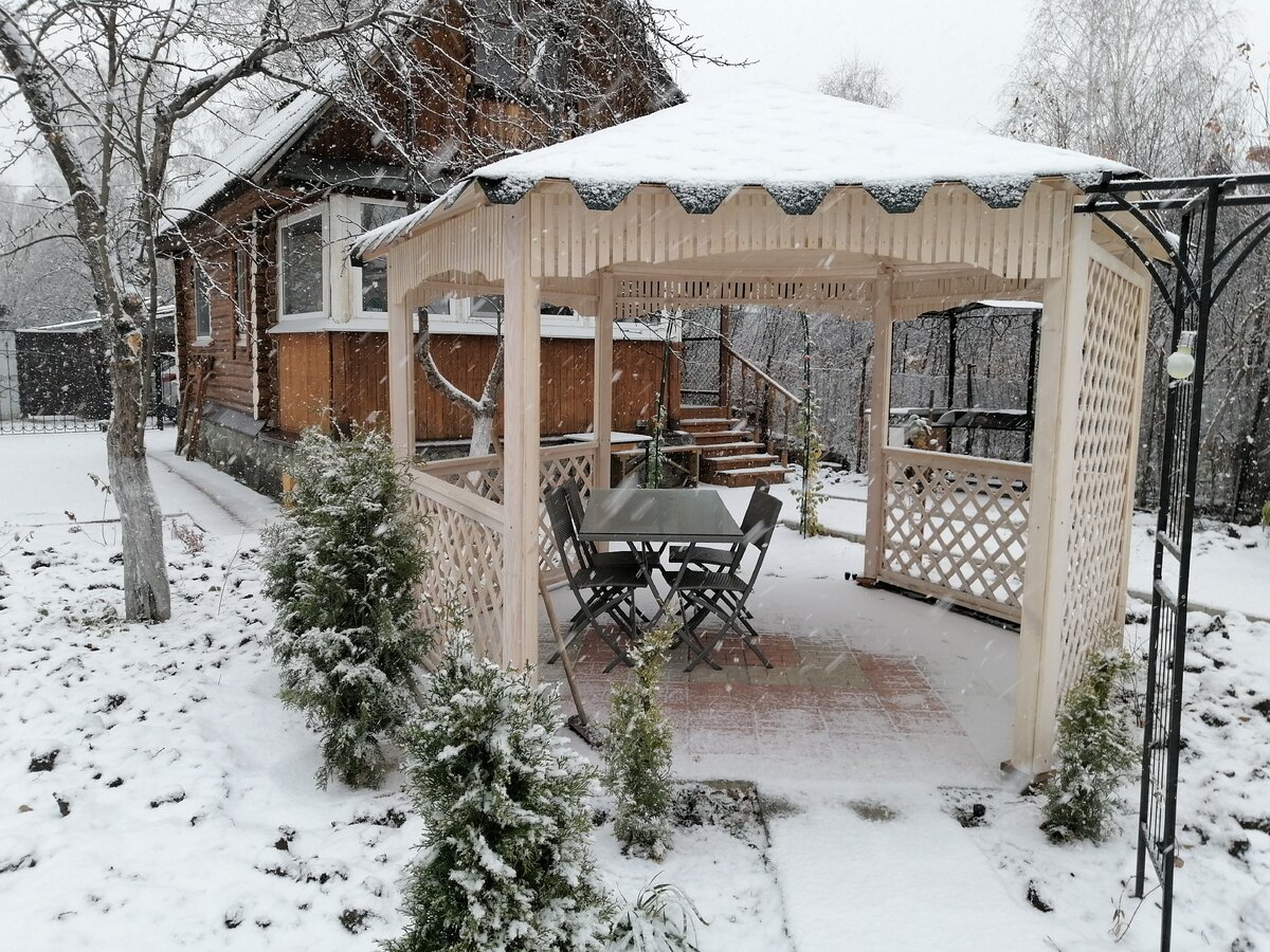 Вот и первый снег, дождались. Но красиво! И снег всё идёт, всё идёт... Листайте.